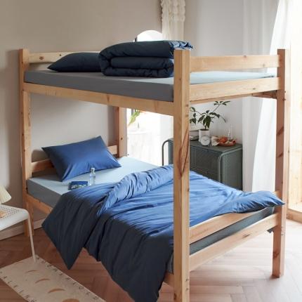 全棉纯色水洗棉四件套纯棉简约学生寝室上下铺宿舍单人床上三件套