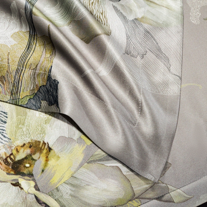 91家纺网 家纺一手货源 找家纺 （总）雅韵诗真丝馆 2023新款全真丝数码印花四件套（不退换）