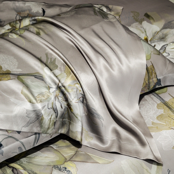 91家纺网 家纺一手货源 找家纺 （总）雅韵诗真丝馆 2023新款全真丝数码印花四件套（不退换）