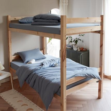 全棉纯色水洗棉四件套纯棉简约学生寝室上下铺宿舍单人床上三件套