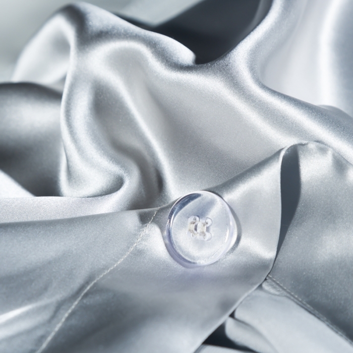 91家纺网 家纺一手货源 找家纺 雅韵诗真丝馆 2023新款素色真丝四件套 银灰