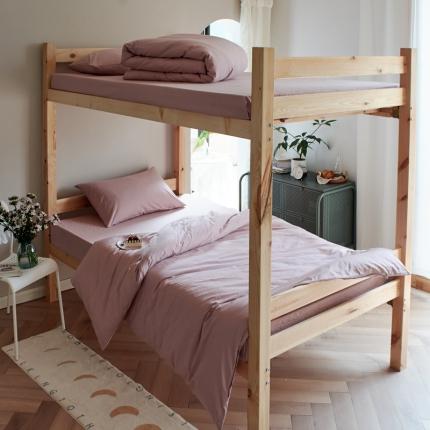 全棉纯色水洗棉四件套纯棉简约学生寝室上下铺宿舍单人床上三件套