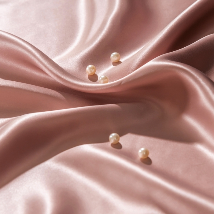 91家纺网 家纺一手货源 找家纺 雅韵诗 2023新款简约款真丝素色双拼四件套 樱花粉拼粉玉