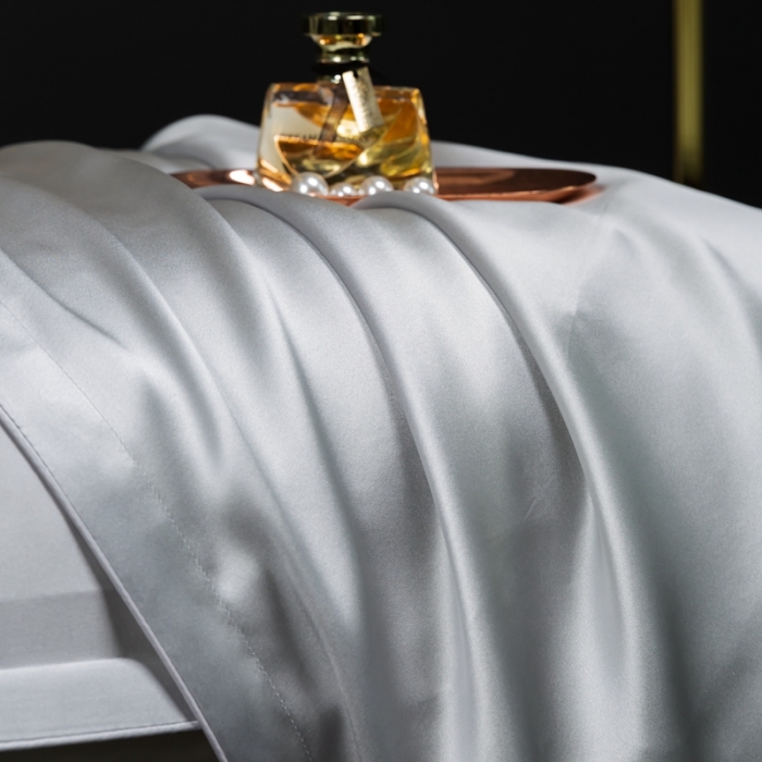 91家纺网 家纺一手货源 找家纺 雅韵诗2023新款真丝枕套（不退换） 小四边 银灰48*74+3一只