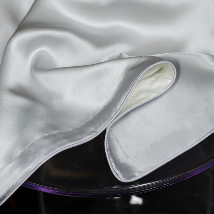 91家纺网 家纺一手货源 找家纺 雅韵诗2023新款真丝枕套（不退换） 小四边 银灰48*74+3一只