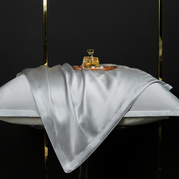 91家纺网 家纺一手货源 找家纺 雅韵诗2023新款真丝枕套（不退换） 小四边 银灰48*74+3一只