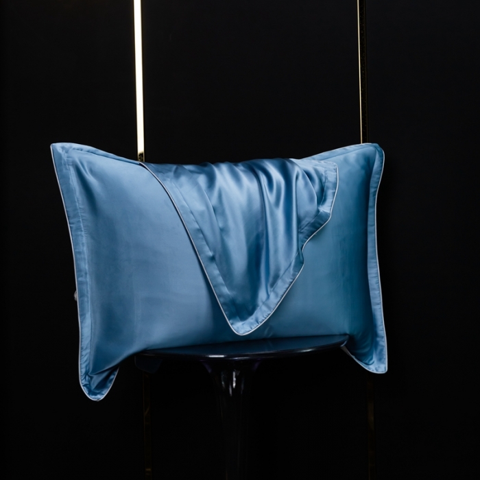 91家纺网 家纺一手货源 找家纺 雅韵诗2023新款真丝枕套（不退换） 小四边 鸢尾兰48*74+3一只