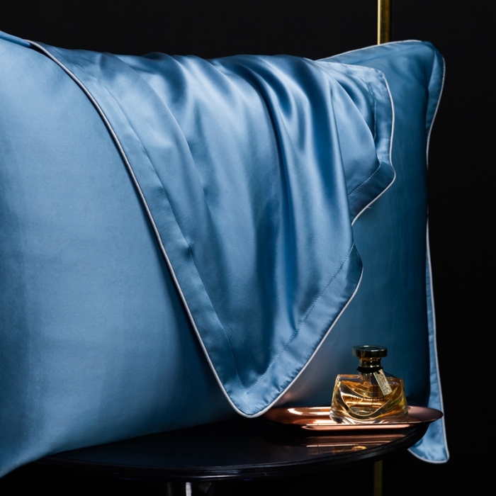 91家纺网 家纺一手货源 找家纺 雅韵诗2023新款真丝枕套（不退换） 小四边 鸢尾兰48*74+3一只