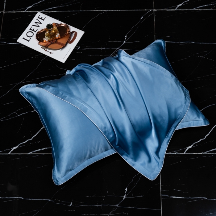 91家纺网 家纺一手货源 找家纺 雅韵诗2023新款真丝枕套（不退换） 小四边 鸢尾兰48*74+3一只