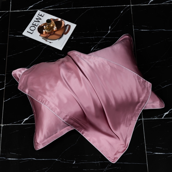 91家纺网 家纺一手货源 找家纺 雅韵诗2023新款真丝枕套（不退换） 小四边 豆沙紫48*74+3一只