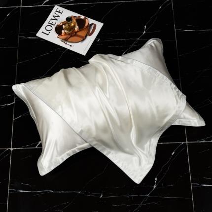 雅韵诗2023新款真丝枕套（不退换） 小四边 珍珠白48*74+3一只