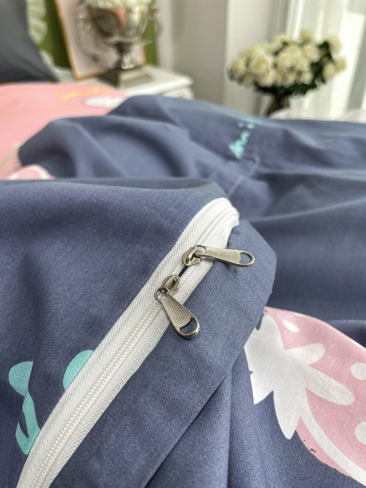 91家纺网 家纺一手货源 找家纺 品家居 2021新款80支全棉高端澳棉四件套 乐享-粉