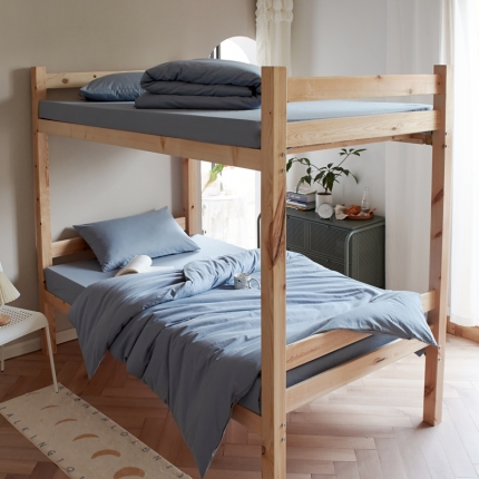 91家纺网 家纺一手货源 找家纺 全棉纯色水洗棉四件套纯棉简约学生寝室上下铺宿舍单人床上三件套