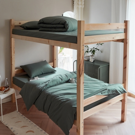 91家纺网 家纺一手货源 找家纺 全棉纯色水洗棉四件套纯棉简约学生寝室上下铺宿舍单人床上三件套