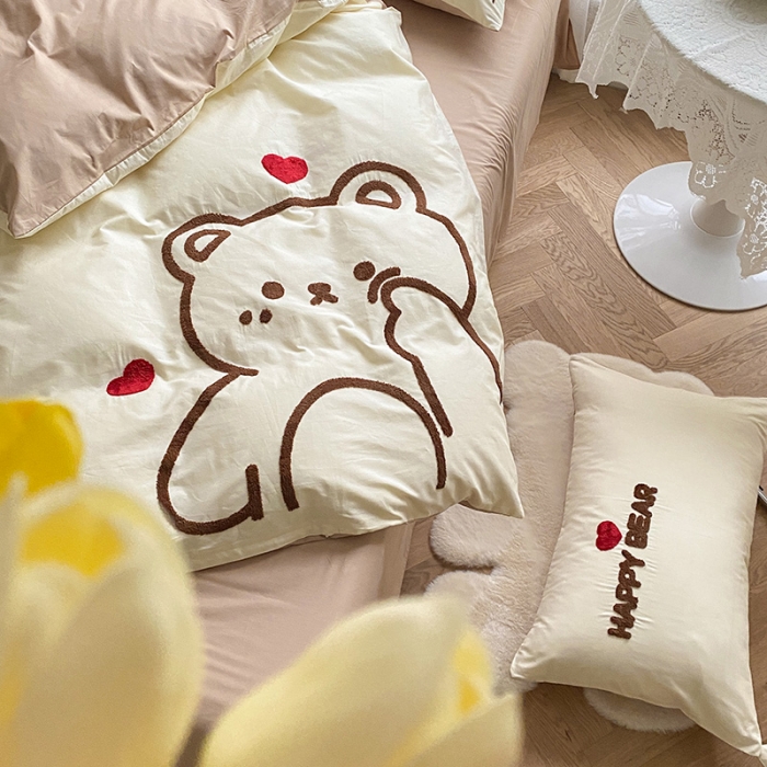 91家纺网 家纺一手货源 找家纺 （总）澳梵家居 2022新款全棉卡通大版毛巾绣四件套