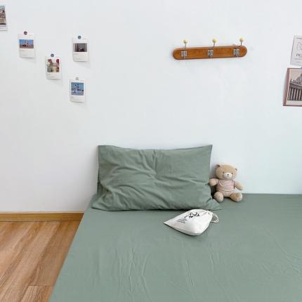 91家纺网 家纺一手货源 找家纺 安莱生活 2021新款全棉水洗棉枕套  抹茶