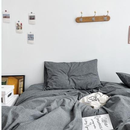 91家纺网 家纺一手货源 找家纺 安莱生活 2021新款全棉水洗棉枕套 深灰