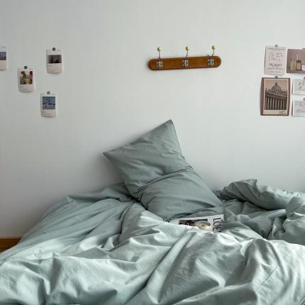 91家纺网 家纺一手货源 找家纺 安莱生活 2021新款全棉水洗棉枕套 青柠