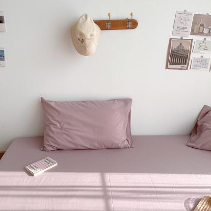 91家纺网 家纺一手货源 找家纺 安莱生活 2021新款全棉水洗棉枕套 藕粉