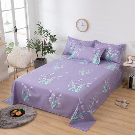 91家纺网 家纺一手货源 找家纺 莎臣豹 2025新款加厚磨毛植物羊绒单床单 兰草风情