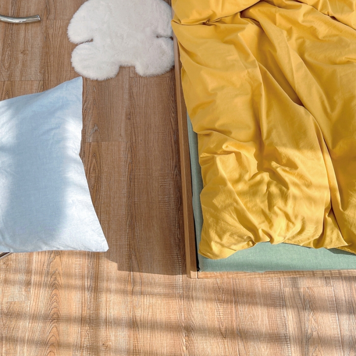 91家纺网 家纺一手货源 找家纺 安莱生活 新款纯色混搭风全棉水洗棉四件套姜黄+草绿+深灰浅蓝