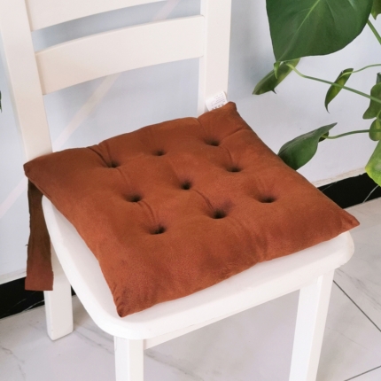 91家纺网 家纺一手货源 找家纺 水晶绒方款绑带坐垫防滑保暖垫子椅子垫沙发垫汽车座垫跨境电商