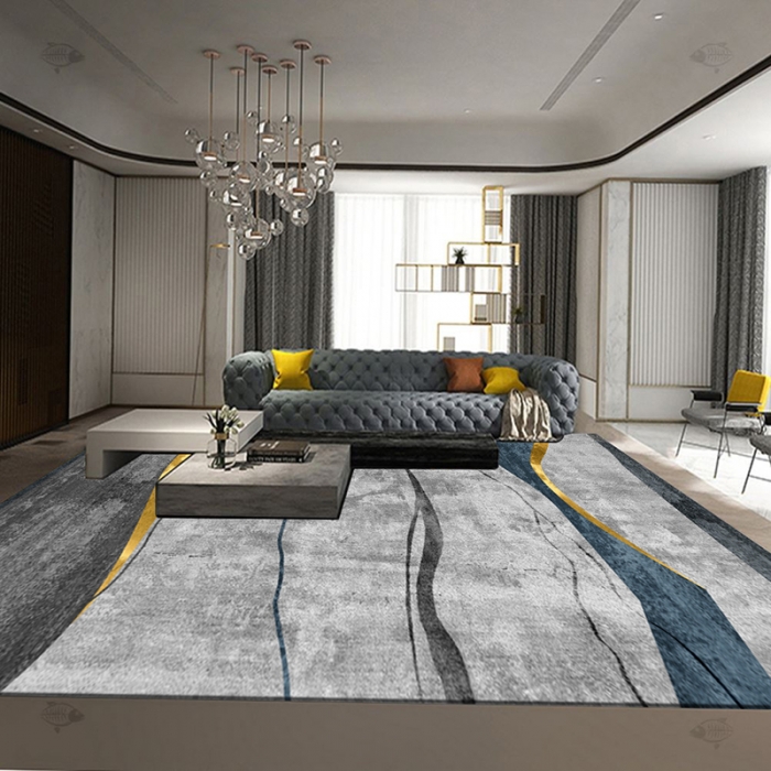 91家纺网 家纺一手货源 找家纺 卡初家居 2023新款客厅地毯 K-18