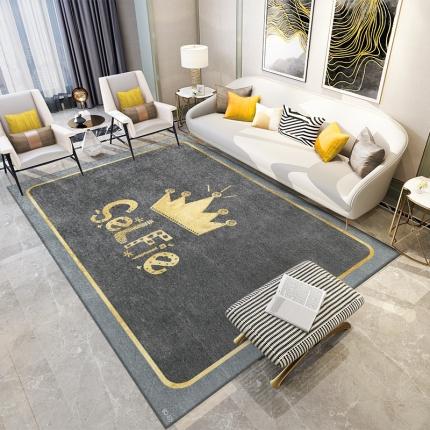 91家纺网 家纺一手货源 找家纺 卡初家居 2023新款客厅地毯 K-499