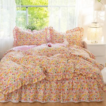 91家纺网 家纺一手货源 找家纺 宝齐莱 2021新款韩版13372全棉单品被套 浓情花意