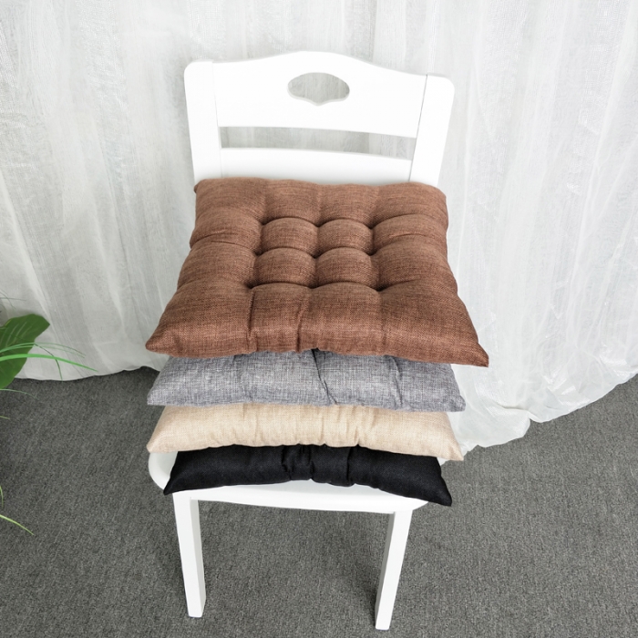 91家纺网 家纺一手货源 找家纺 （总）亚麻座垫钉针坐垫棉麻馒头垫椅子垫蒲团垫 实木沙发垫