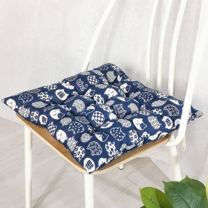 91家纺网 家纺一手货源 找家纺 方款绑带仿棉麻坐垫磨毛椅子垫办公椅垫学生垫餐椅榻榻米垫子