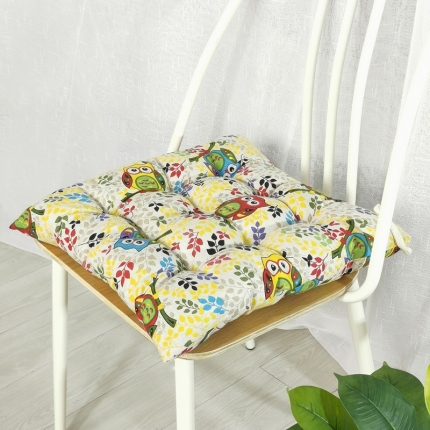 91家纺网 家纺一手货源 找家纺 方款绑带仿棉麻坐垫磨毛椅子垫办公椅垫学生垫餐椅榻榻米垫子