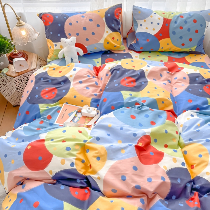 91家纺网 家纺一手货源 找家纺 （总）感遇家纺 2021新款小清新卡通系列四件套