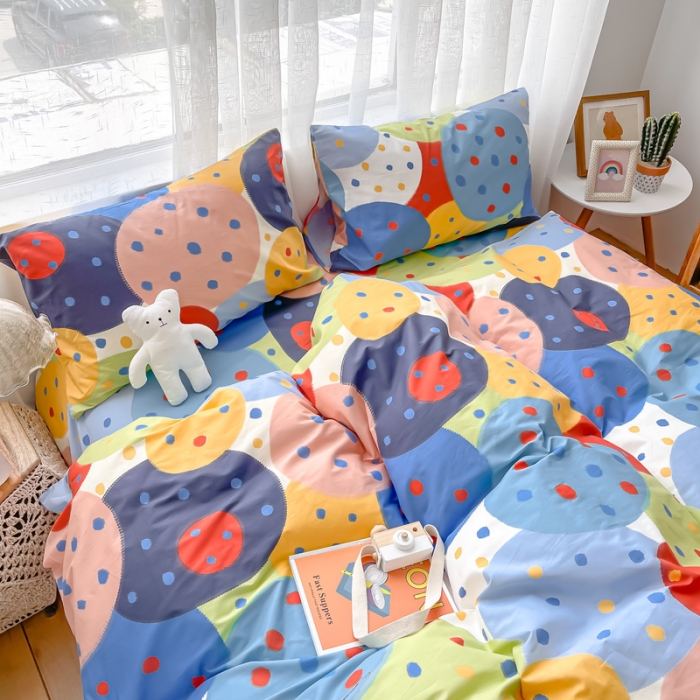 91家纺网 家纺一手货源 找家纺 （总）感遇家纺 2021新款小清新卡通系列四件套