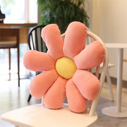 枕芯真意 2023新款小雏菊花朵抱枕靠枕坐垫 粉色