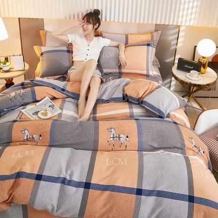 91家纺网 家纺一手货源 找家纺 （总）雲归梦 2021新款多规格全棉加厚生态磨毛四件套