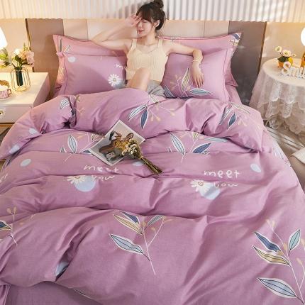 91家纺网 家纺一手货源 找家纺 （总）雲归梦 2021新款多规格全棉加厚生态磨毛四件套