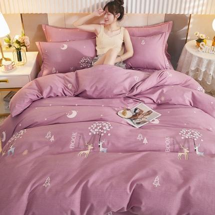 91家纺网 家纺一手货源 找家纺 （总）雲归梦 2021新款多规格全棉加厚生态磨毛四件套