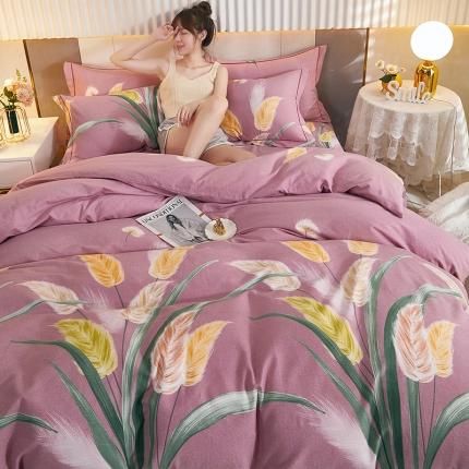 91家纺网 家纺一手货源 找家纺 （总）雲归梦 2021新款多规格全棉加厚生态磨毛四件套