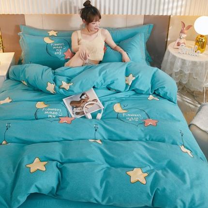 91家纺网 家纺一手货源 找家纺 （总）雲归梦 2021新款多规格全棉加厚生态磨毛四件套