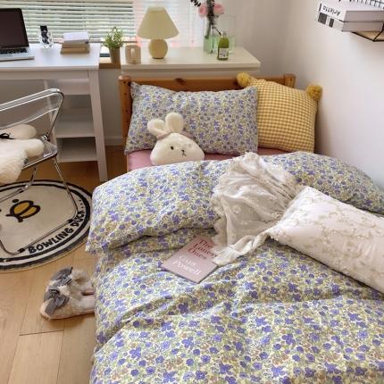 三朵 2021全棉单人学生简约三件套 艾米