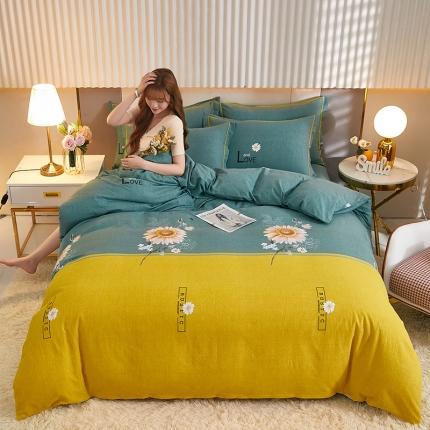 91家纺网 家纺一手货源 找家纺 （总）雲归梦2021新款多规格全棉加厚生态磨毛四件套