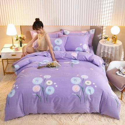 91家纺网 家纺一手货源 找家纺 雲归梦2021新款多规格全棉加厚生态磨毛四件套 蒲英之恋