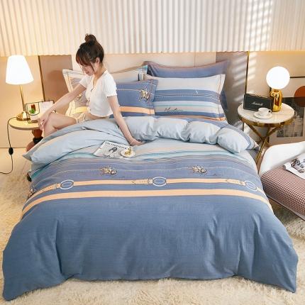 91家纺网 家纺一手货源 找家纺 （总）雲归梦2021新款多规格全棉加厚生态磨毛四件套