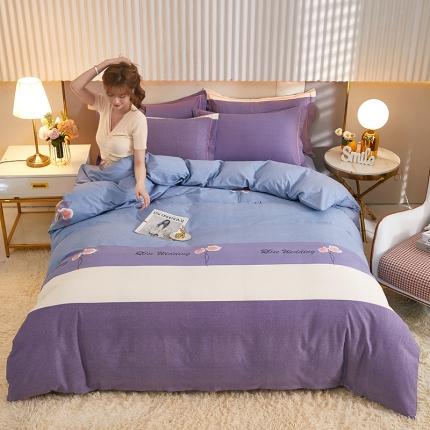 91家纺网 家纺一手货源 找家纺 （总）雲归梦2021新款多规格全棉加厚生态磨毛四件套