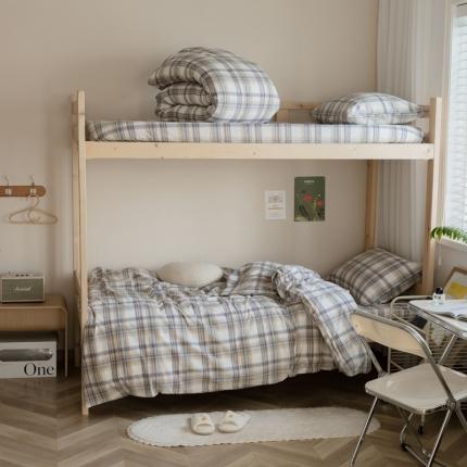 91家纺网 家纺一手货源 找家纺 （总） 寐眠 2021新款全棉水洗棉无印学生三件套四件套