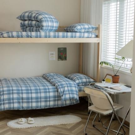 91家纺网 家纺一手货源 找家纺 （总） 寐眠 2021新款全棉水洗棉无印学生三件套四件套