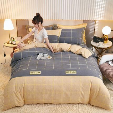 91家纺网 家纺一手货源 找家纺 雲归梦2021新款多规格全棉加厚生态磨毛四件套 苏格拉