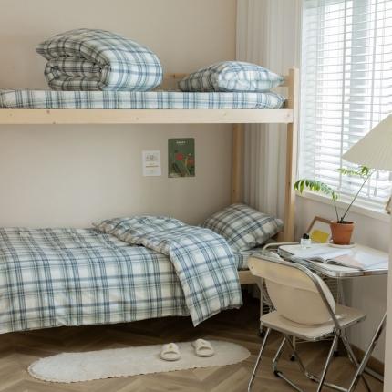 91家纺网 家纺一手货源 找家纺 （总） 寐眠 2021新款全棉水洗棉无印学生三件套四件套