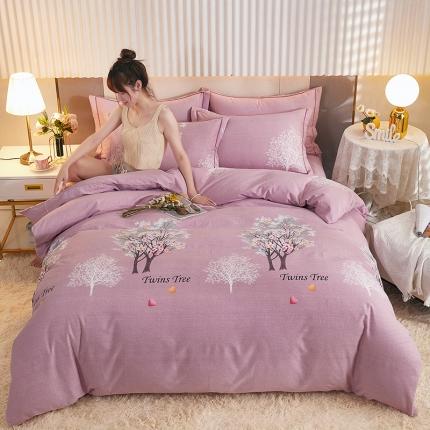 91家纺网 家纺一手货源 找家纺 雲归梦2021新款多规格全棉加厚生态磨毛四件套 昕薇